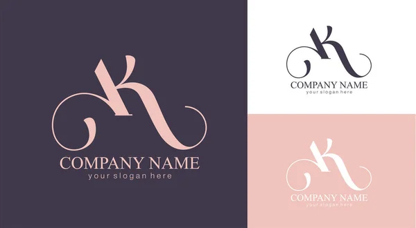 Monograma Letras Elegante Logotipo Lujo Estilo Caligráfico Identidad Corporativa Logotipo — Archivo Imágenes Vectoriales