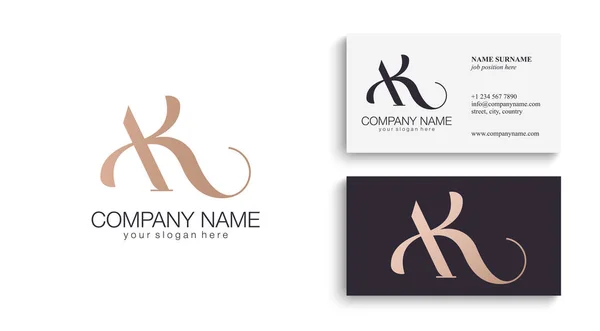Monogram Literowy Eleganckie Luksusowe Logo Styl Kaligraficzny Tożsamość Firmy Osobiste — Wektor stockowy