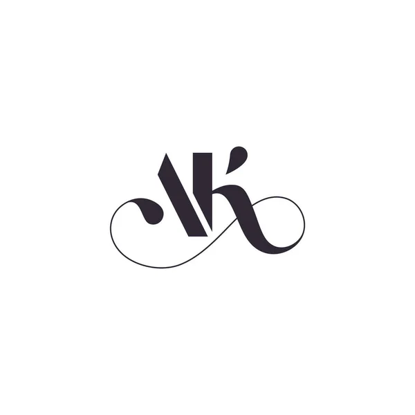 Letter Monogram Elegant Luxe Logo Kalligrafische Stijl Huisstijl Persoonlijk Logo — Stockvector