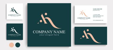 AK harfli monogram. Zarif lüks KA logosu. Kaligrafi stili. Şirket kimliği ve kişisel logo. Vektör tasarımı.