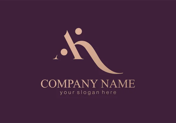 Monograma Letras Elegante Logotipo Lujo Estilo Caligráfico Identidad Corporativa Logotipo — Vector de stock