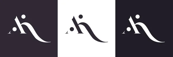 Letter Monogram Elegant Luxury Logo Calligraphic Style Corporate Identity Personal — Stock Vector