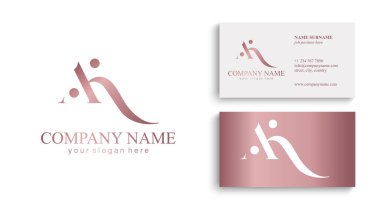 AK harfli monogram. Zarif lüks KA logosu. Kaligrafi stili. Şirket kimliği ve kişisel logo. Vektör tasarımı.
