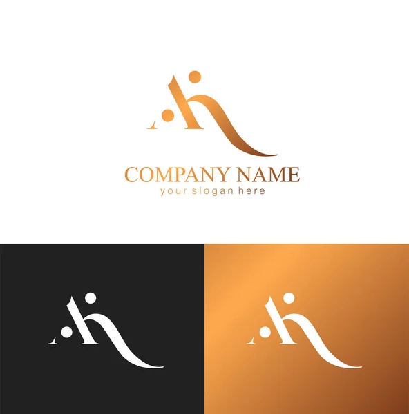 Letter Monogram Elegant Luxury Logo Calligraphic Style Corporate Identity Personal — Stock Vector