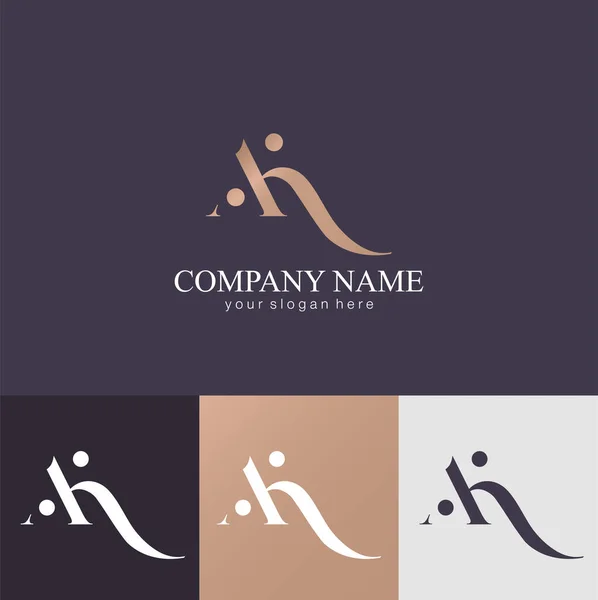 Ett Monogram Med Brev Elegant Lyxig Logotyp Kalligrafisk Stil Företagsidentitet — Stock vektor