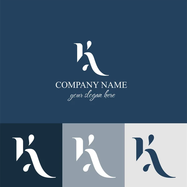 Monograma Letras Logotipo Luxo Elegante Estilo Caligráfico Identidade Corporativa Logotipo —  Vetores de Stock