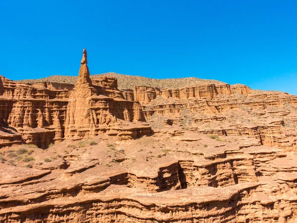 Cuentos Rojos Arcilla Región Issyk Kul Kirguistán Hermoso Paisaje Montaña —  Fotos de Stock