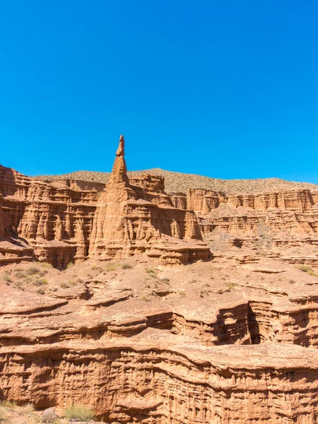 Cuentos Rojos Arcilla Región Issyk Kul Kirguistán Hermoso Paisaje Montaña —  Fotos de Stock