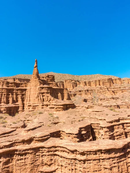 Cuentos Rojos Arcilla Región Issyk Kul Kirguistán Hermoso Paisaje Montaña —  Fotos de Stock