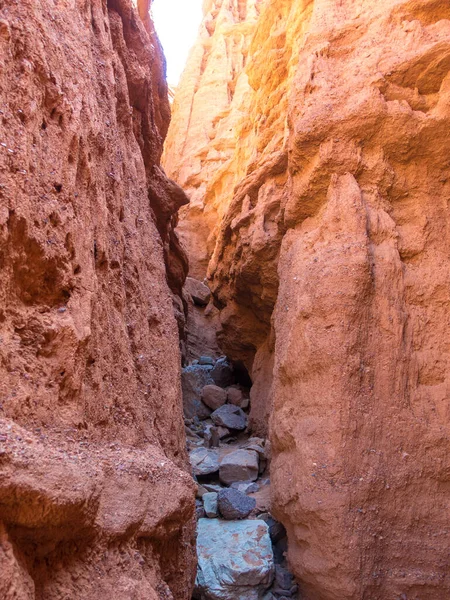 Des Rochers Rouges Passage Entre Les Rochers Des Canyons Argile — Photo