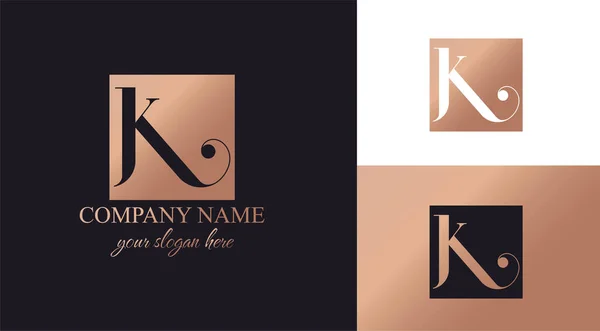 Monogramme Lettre Élégant Logo Luxe Style Calligraphique Identité Entreprise Logo — Image vectorielle