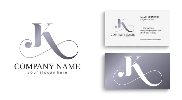 Buchstabenmonogramm Elegantes Luxus Logo Kalligrafischer Stil Corporate Identity Und Persönliches — Stockvektor