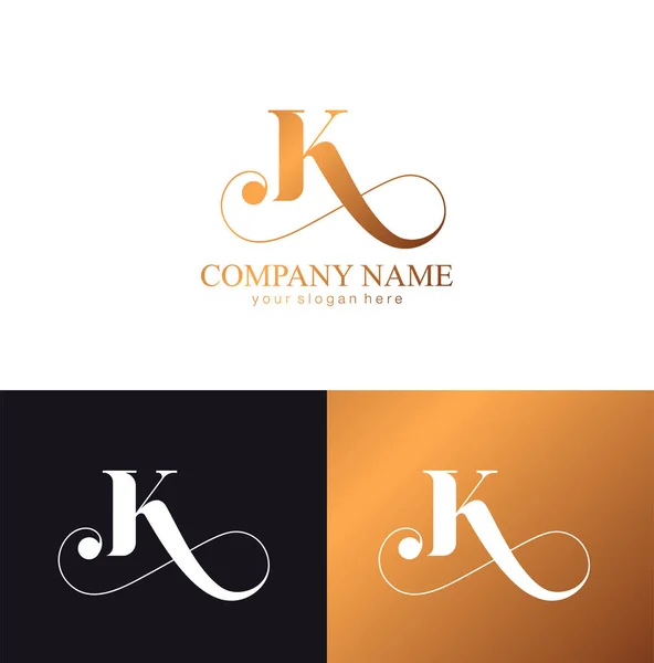 Buchstabenmonogramm Elegantes Luxus Logo Kalligrafischer Stil Corporate Identity Und Persönliches — Stockvektor
