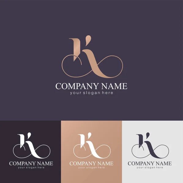 Μονόγραμμα Γράμματα Κομψό Λογότυπο Πολυτελείας Καλλιγραφικό Στυλ Εταιρική Ταυτότητα Και — Διανυσματικό Αρχείο