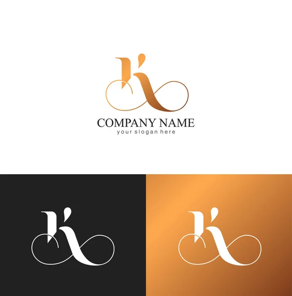 Monograma Letra Elegante Logotipo Lujo Estilo Caligráfico Identidad Corporativa Logotipo — Archivo Imágenes Vectoriales