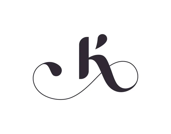 Letter Monogram Elegante Luxe Logo Kalligrafische Stijl Huisstijl Persoonlijk Logo — Stockvector