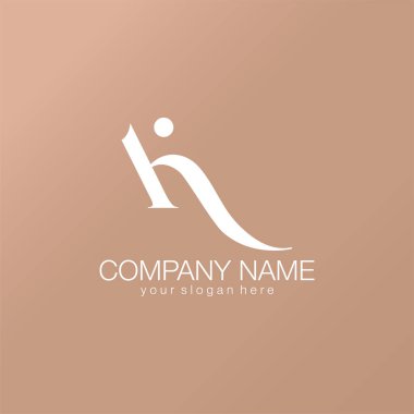 K harfi baş harfleri. Zarif lüks K logosu. Kaligrafi stili. Şirket kimliği ve kişisel logo. Vektör tasarımı.