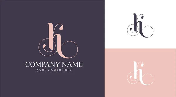 Monograma Letra Elegante Logotipo Lujo Estilo Caligráfico Identidad Corporativa Logotipo — Archivo Imágenes Vectoriales