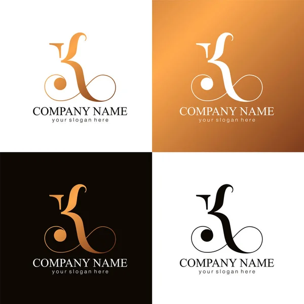 Literă Monogramă Elegant Logo Lux Stilul Caligrafic Identitate Corporativă Logo — Vector de stoc