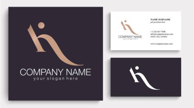 K harfi baş harfleri. Zarif lüks K logosu. Kaligrafi stili. Şirket kimliği ve kişisel logo. Vektör tasarımı.