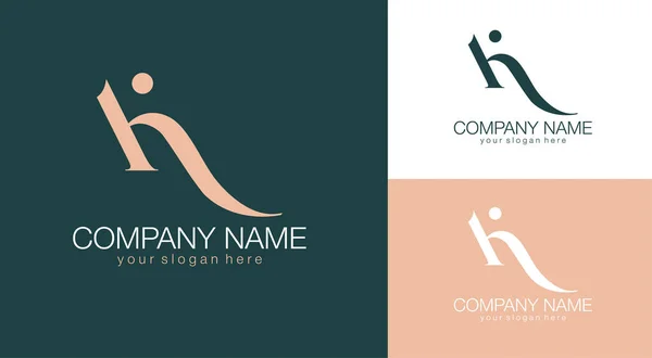 Monograma Letra Logotipo Luxo Elegante Estilo Caligráfico Identidade Corporativa Logotipo —  Vetores de Stock