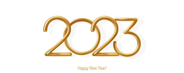 2023 Szczęśliwego Nowego Roku Kaligrafia Pisma Ręcznego Wektor Element Ilustracji — Wektor stockowy