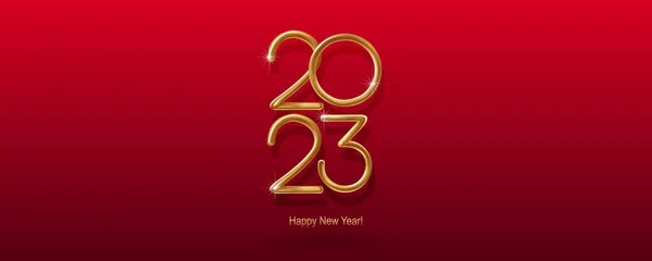 2023 Feliz Ano Novo Mão Caligrafia Lettering Vector Elemento Ilustração —  Vetores de Stock