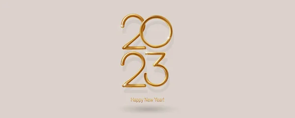 2023年あけましておめでとうございます ベクトルホリデーイラスト要素 バナー ポスター お祝いのタイポグラフィー要素2023 — ストックベクタ