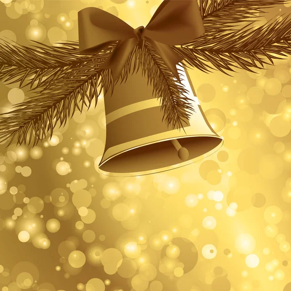 Weihnachtskarte Hintergrund golden — Stockvektor