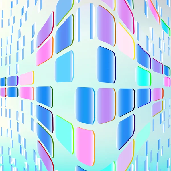 Ondes de néons de rectangles — Image vectorielle