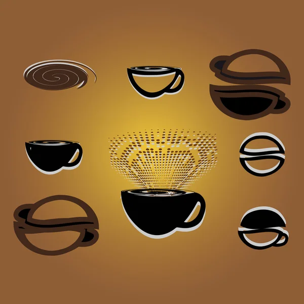 Logo-Kaffee — Stockvektor