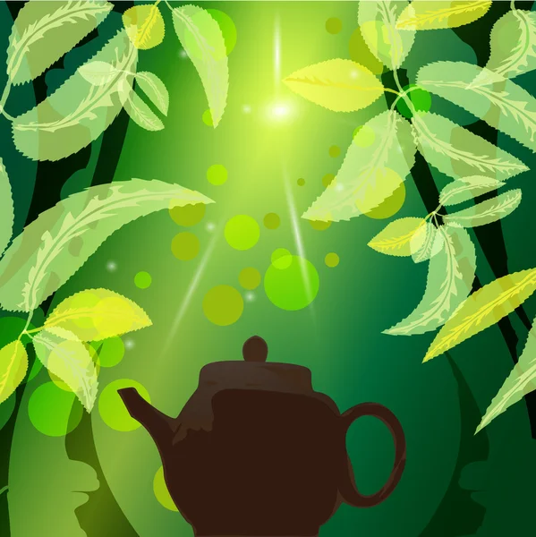 Tè verde — Vettoriale Stock