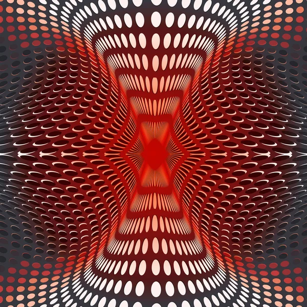 Fraktal rode abstract cirkels — Stockvector