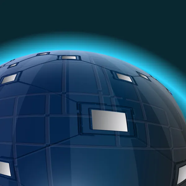 Globe en internet netwerk — Stockvector