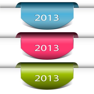 renkli vektör okları çıkartmaları 2013
