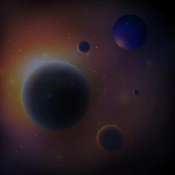 Universe with planets — Stock Photo, Image