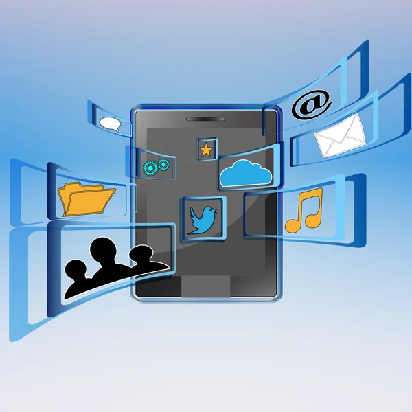 Redes sociales — Vector de stock