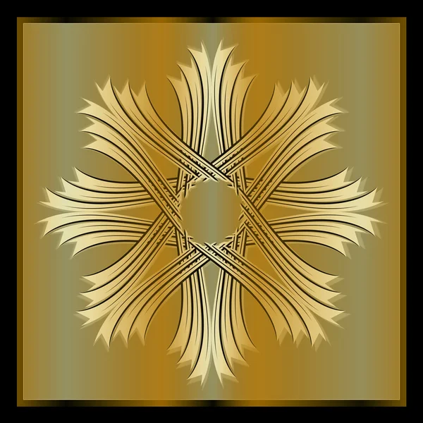 Abstract gold flower