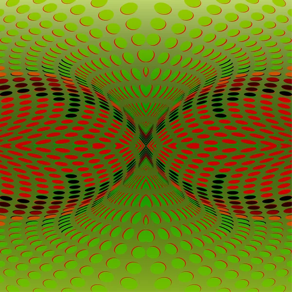 Fraktal зелений фон з коло — стоковий вектор
