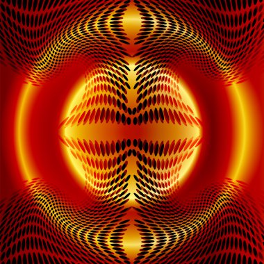 kırmızı zemin daire soyut