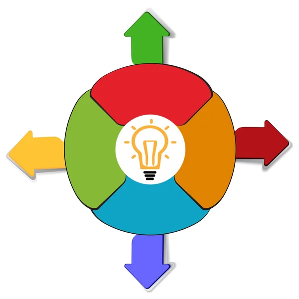 Wektor krok dla infographic — Wektor stockowy