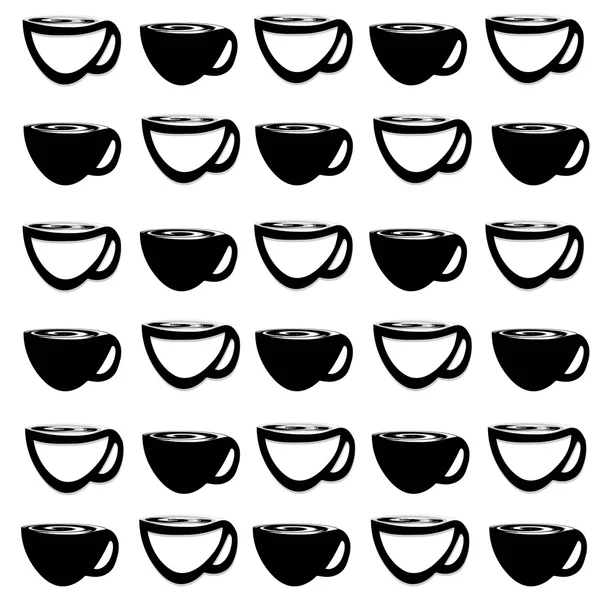 Fond avec tasses à café — Image vectorielle