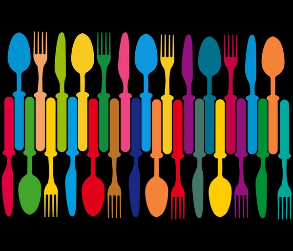 Cutlery background — Stock Vector