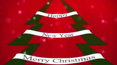 Parıldayan parçacıklarla hareket eden grafiklerin Noel arkaplanı.