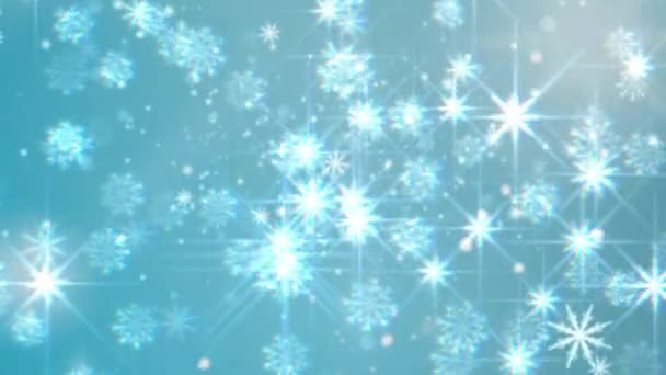 Weihnachtlicher Hintergrund aus bewegten Grafiken mit glitzernden Partikeln. — Stockvideo