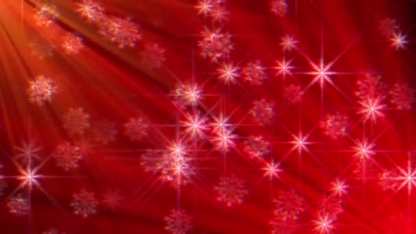 Weihnachtlicher Hintergrund aus bewegten Grafiken mit glitzernden Partikeln. — Stockvideo