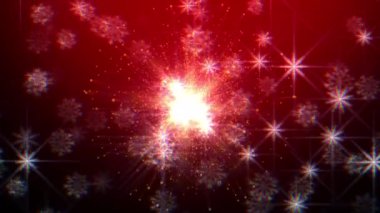 Parıldayan parçacıklarla hareket eden grafiklerin Noel arkaplanı.