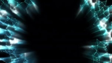 Bilim teknolojisinin arka planı. Dijital veri bağlantı teknolojisi. Teknoloji Soyut Arkaplan Parçacığı. Bağlantı ağı kavramı..