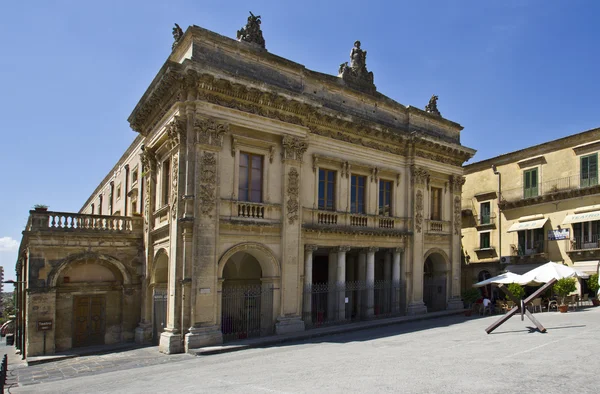 Municipal Theater Vittorio Emanuele - Noto — Stock Photo, Image