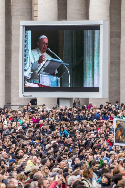 Angelus av pave Frans – stockfoto